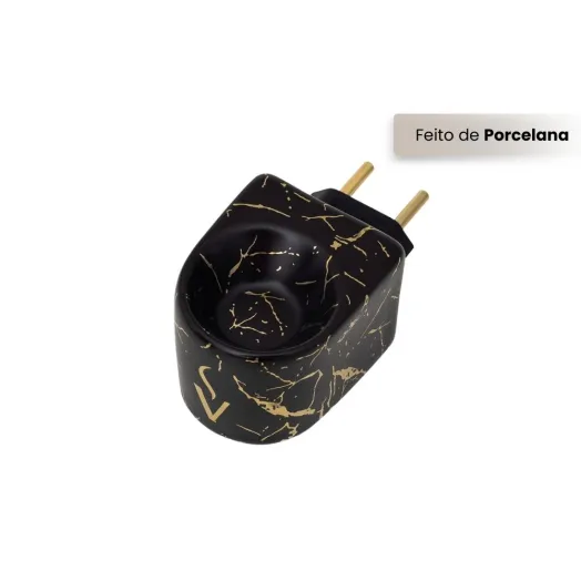 Difusor Aromatizador Elétrico Stone Black - Via Aroma Produto Difusor Aromatizador Elétrico Stone Black - Via Aroma