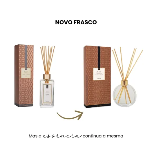 Difusor de Varetas Black Vanilla Via Aroma - 200ml Produto Difusor de Varetas Black Vanilla Via Aroma - 200ml