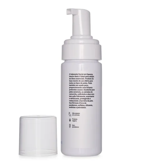 Espuma Facial Neutra Basic Via Aroma – 150ml Produto Espuma Facial Neutra Basic Via Aroma – 150ml
