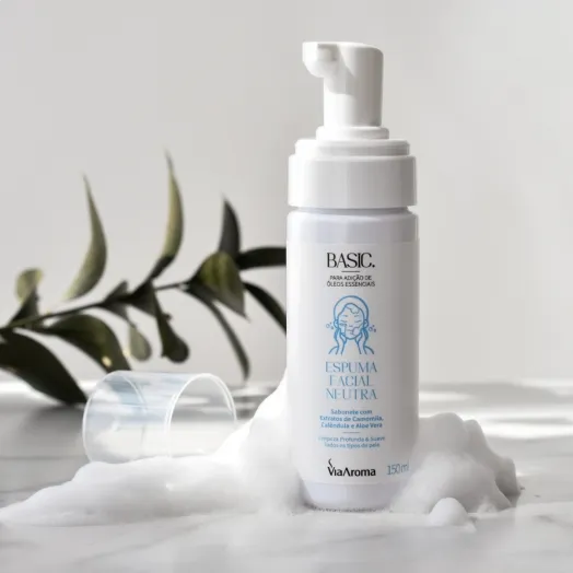 Espuma Facial Neutra Basic Via Aroma – 150ml Produto Espuma Facial Neutra Basic Via Aroma – 150ml