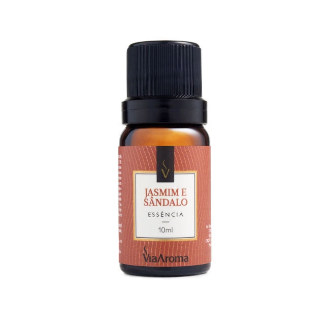 Essência Jasmim e Sândalo Via Aroma - 10ml