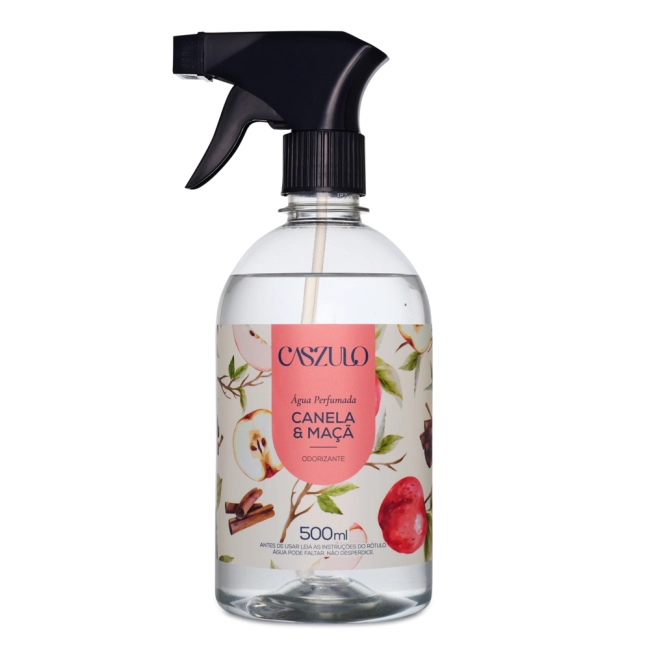 Água Perfumada Canela e Maçã Caszulo - 500ml