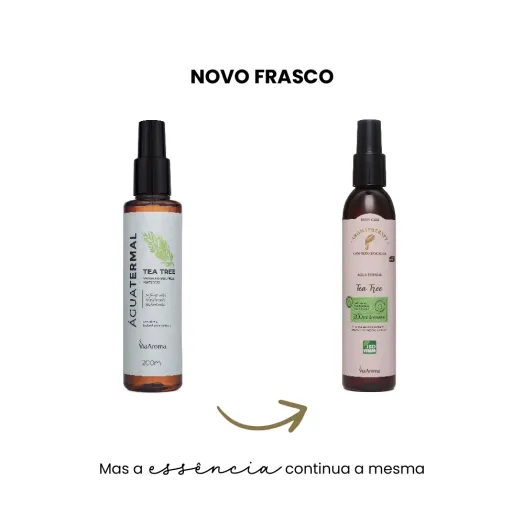 Água Termal com Óleo Essencial de Tea Tree Via Aroma - 200ml Produto Água Termal com Óleo Essencial de Tea Tree Via Aroma - 200ml