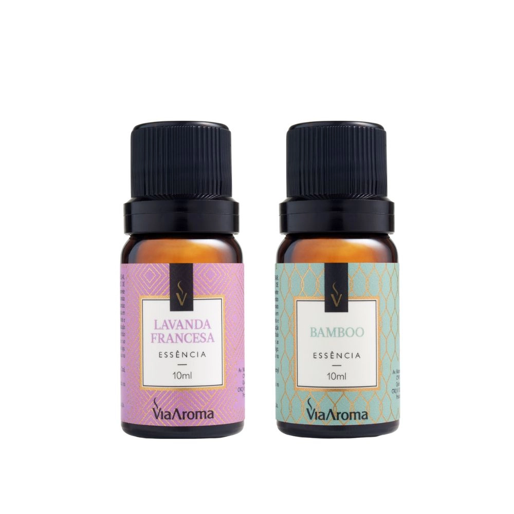 Kit 2 Essências Via Aroma - Bamboo e Lavanda Francesa