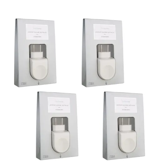 Kit 4 Aromatizadores Elétricos Standard Via Aroma Produto Kit 4 Aromatizadores Elétricos Standard Via Aroma