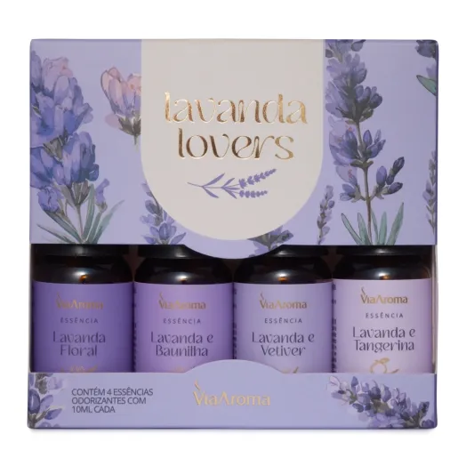 Produto Kit Lavanda Lovers Via Aroma - 4 Essências 