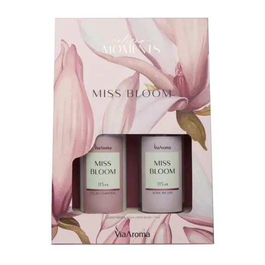 Kit Moments Miss Bloom Body Splash mais Loção Corporal - Via Aroma Produto Kit Moments Miss Bloom Body Splash mais Loção Corporal - Via Aroma