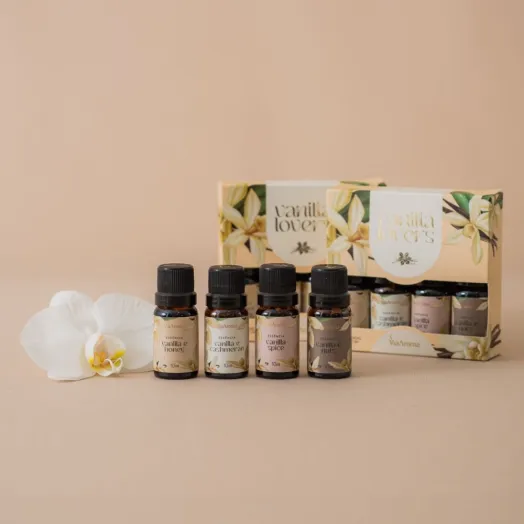 Kit Vanilla Lovers Via Aroma - 4 Essências Produto Kit Vanilla Lovers Via Aroma - 4 Essências