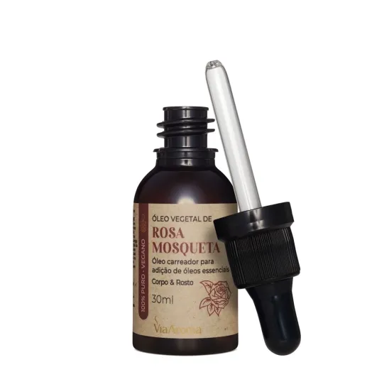 Óleo Vegetal de Rosa Mosqueta Via Aroma - 30ml Produto Óleo Vegetal de Rosa Mosqueta Via Aroma - 30ml