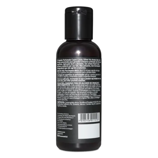Limpador Perfumado Concentrado Capim Limão Via Aroma - 120ml Produto Limpador Perfumado Concentrado Capim Limão Via Aroma - 120ml