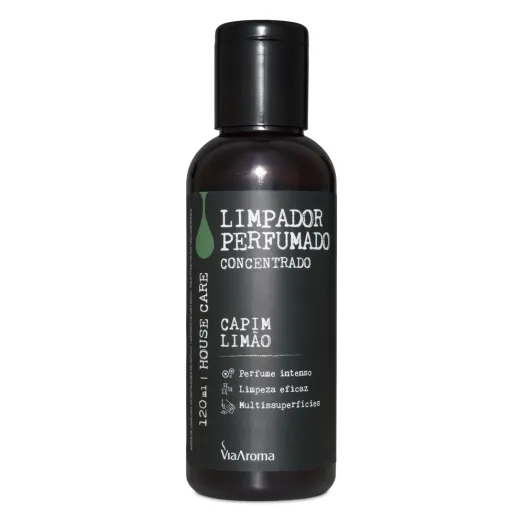 Limpador Perfumado Concentrado Capim Limão Via Aroma - 120ml Produto Limpador Perfumado Concentrado Capim Limão Via Aroma - 120ml