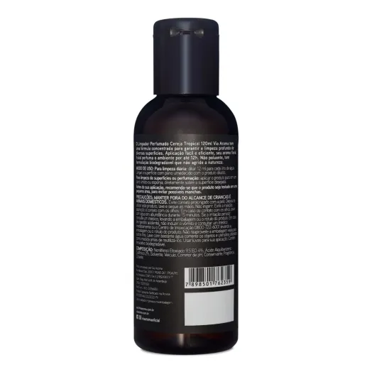 Limpador Perfumado Concentrado Cereja Tropical Via Aroma - 120ml Produto Limpador Perfumado Concentrado Cereja Tropical Via Aroma - 120ml