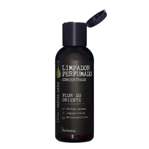 Limpador Perfumado Concentrado Flor do Oriente Via Aroma - 120ml Produto Limpador Perfumado Concentrado Flor do Oriente Via Aroma - 120ml