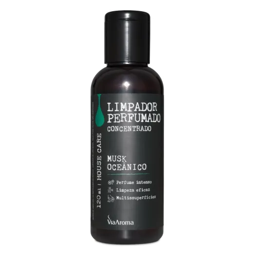 Limpador Perfumado Concentrado Musk Oceânico Via Aroma - 120ml Produto Limpador Perfumado Concentrado Musk Oceânico Via Aroma - 120ml