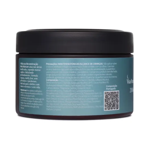 Máscara de Tratamento Reconstrução Only Haircare Via Aroma - 200g Produto Máscara de Tratamento Reconstrução Only Haircare Via Aroma - 200g