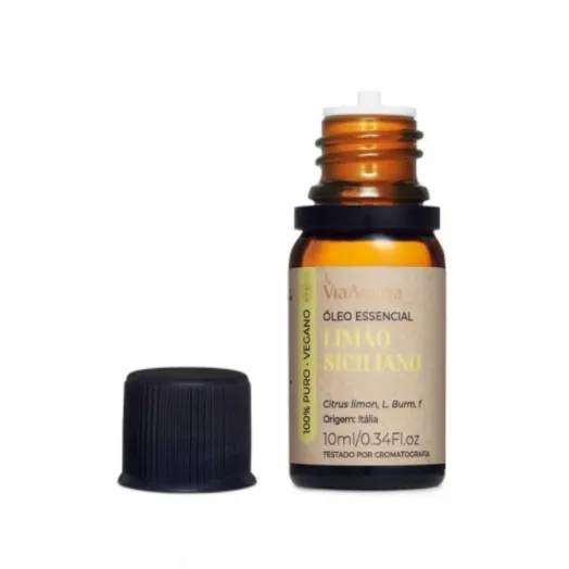 Óleo Essencial Limão Siciliano Via Aroma - 10ml Produto Óleo Essencial Limão Siciliano Via Aroma - 10ml