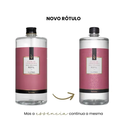 Refil Água Perfumada Flor de Cerejeira Via Aroma - 1l Produto Refil Água Perfumada Flor de Cerejeira Via Aroma - 1l