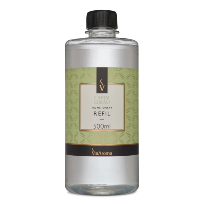 Refil para Home Spray Capim Lim&atilde;o Via Aroma - 500ml
