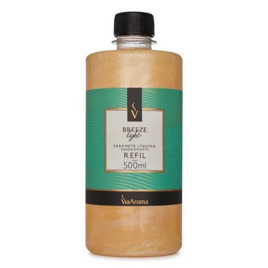 Refil Sabonete Líquido Desodorante Breeze Via Aroma - 500ml Produto Refil Sabonete Líquido Desodorante Breeze Via Aroma - 500ml