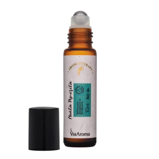 Roll-On Óleo Essencial Menta Piperita Via Aroma - 10ml Produto Roll-On Óleo Essencial Menta Piperita Via Aroma - 10ml