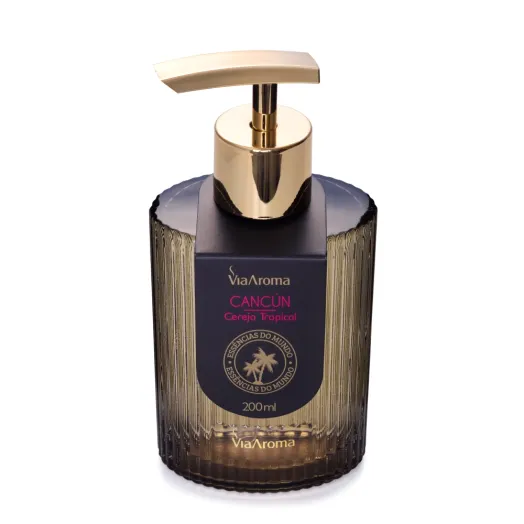 Sabonete Líquido Cancún Cereja Tropical Linha Mundo Via Aroma - 200ml Produto Sabonete Líquido Cancún Cereja Tropical Linha Mundo Via Aroma - 200ml