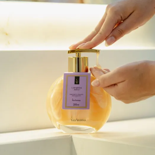 Sabonete Líquido Desodorante Lavanda Via Aroma - 200ml Produto Sabonete Líquido Desodorante Lavanda Via Aroma - 200ml