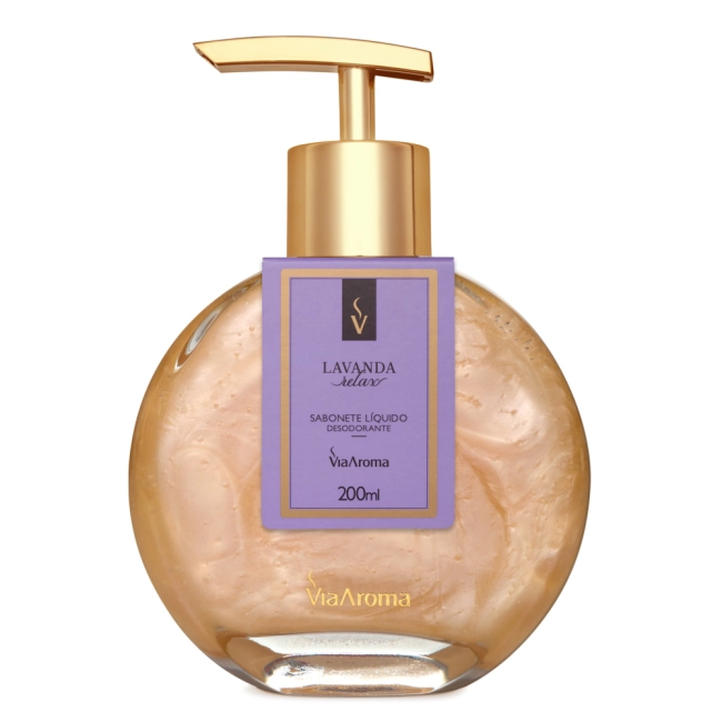 Sabonete Líquido Desodorante Lavanda Via Aroma - 200ml 