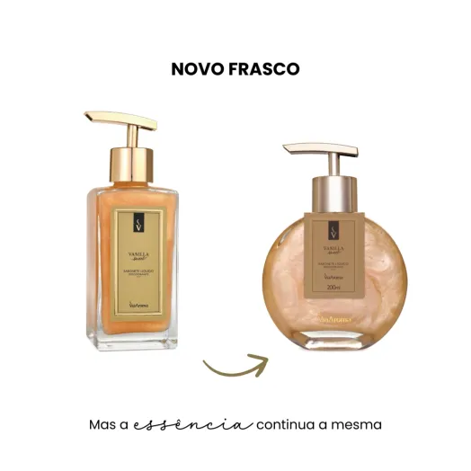 Sabonete Líquido Desodorante Vanilla Via Aroma - 200ml Produto Sabonete Líquido Desodorante Vanilla Via Aroma - 200ml