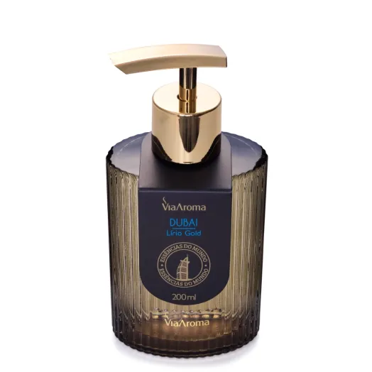 Sabonete Líquido Dubai Lírio Gold Linha Mundo Via Aroma - 200ml Produto Sabonete Líquido Dubai Lírio Gold Linha Mundo Via Aroma - 200ml