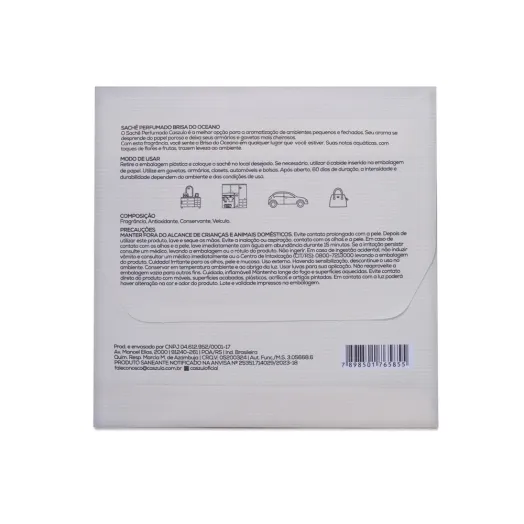 Sachê Perfumado Brisa do Oceano Caszulo - 20g Produto Sachê Perfumado Brisa do Oceano Caszulo - 20g