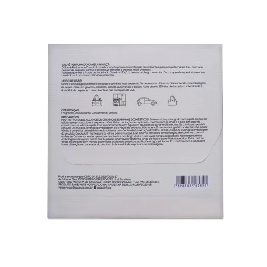 Sachê Perfumado Canela e Maçã Caszulo - 20g Produto Sachê Perfumado Canela e Maçã Caszulo - 20g