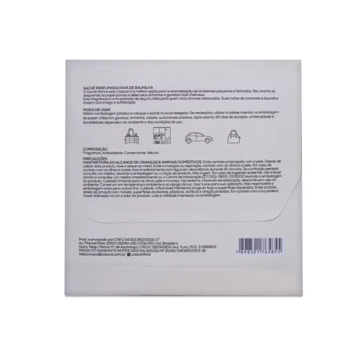 Sachê Perfumado Fava de Baunilha Caszulo - 20g Produto Sachê Perfumado Fava de Baunilha Caszulo - 20g