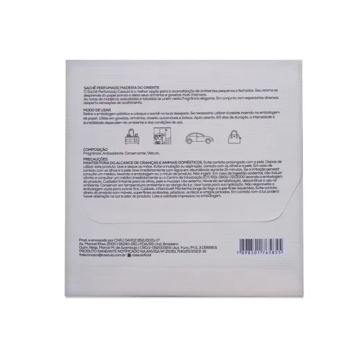 Sachê Perfumado Madeira do Oriente Caszulo - 20g Produto Sachê Perfumado Madeira do Oriente Caszulo - 20g