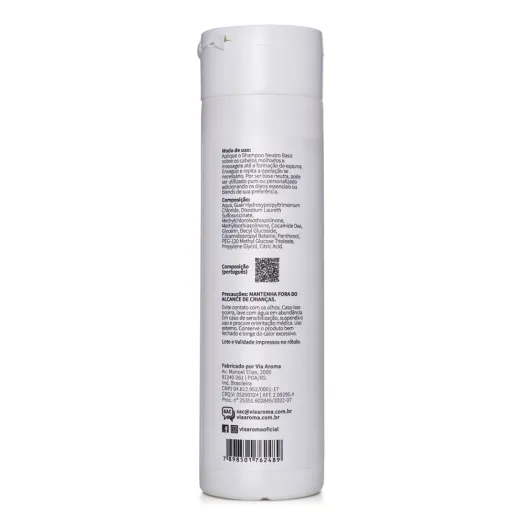 Shampoo Neutro Linha Basic Via Aroma - 250ml Produto Shampoo Neutro Linha Basic Via Aroma - 250ml
