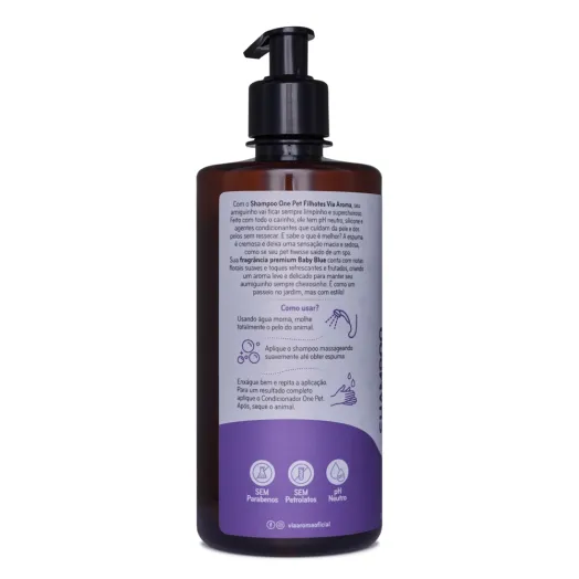 Shampoo One Pet Filhotes Via Aroma – 500 ml Produto Shampoo One Pet Filhotes Via Aroma – 500 ml
