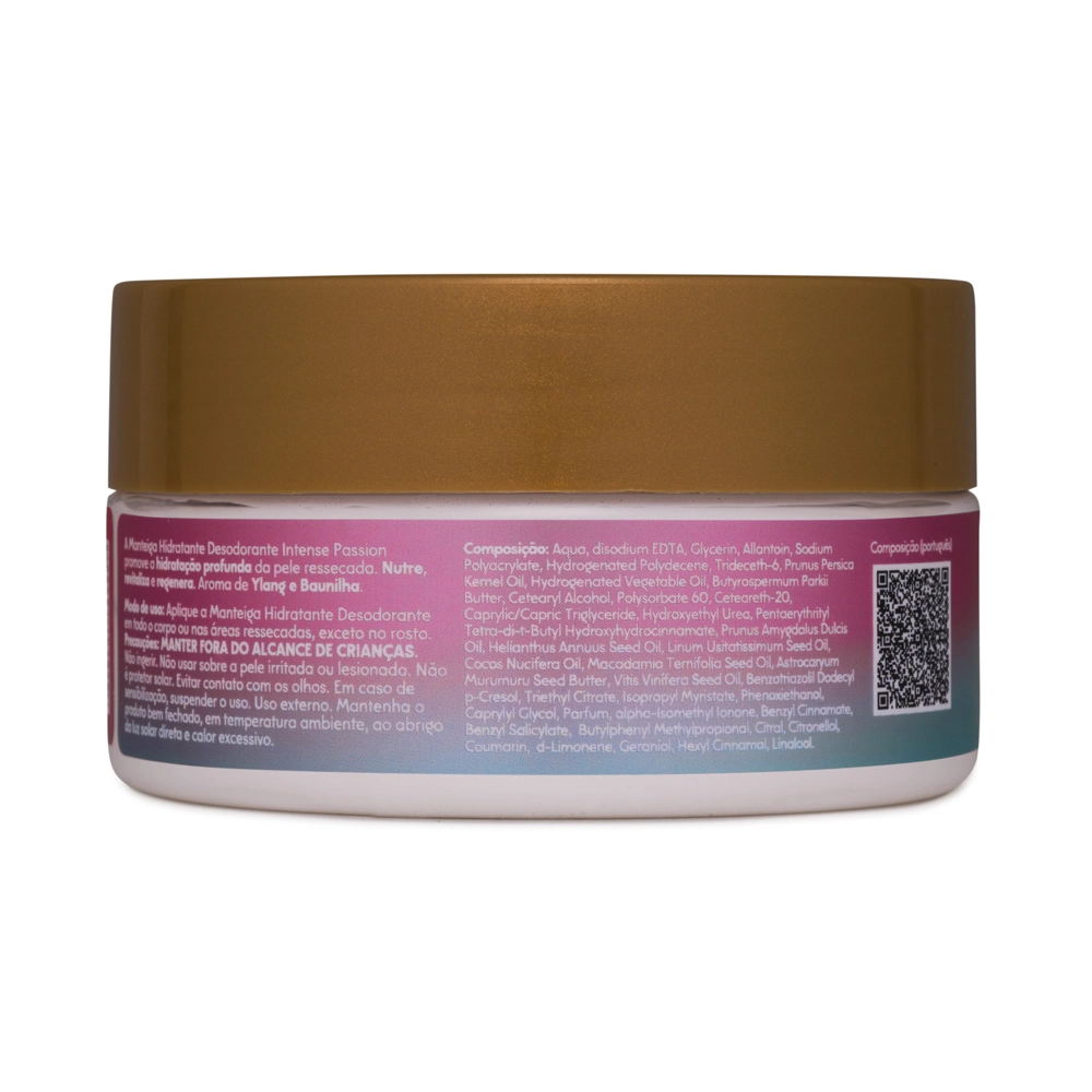 Manteiga Hidratante Desodorante Intense Passion Via Aroma - 200g Traseira