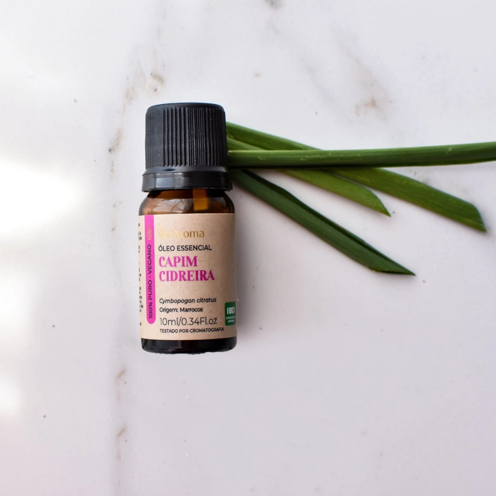 &Atilde;leo Essencial Capim Cidreira Via Aroma - 10ml Produzida