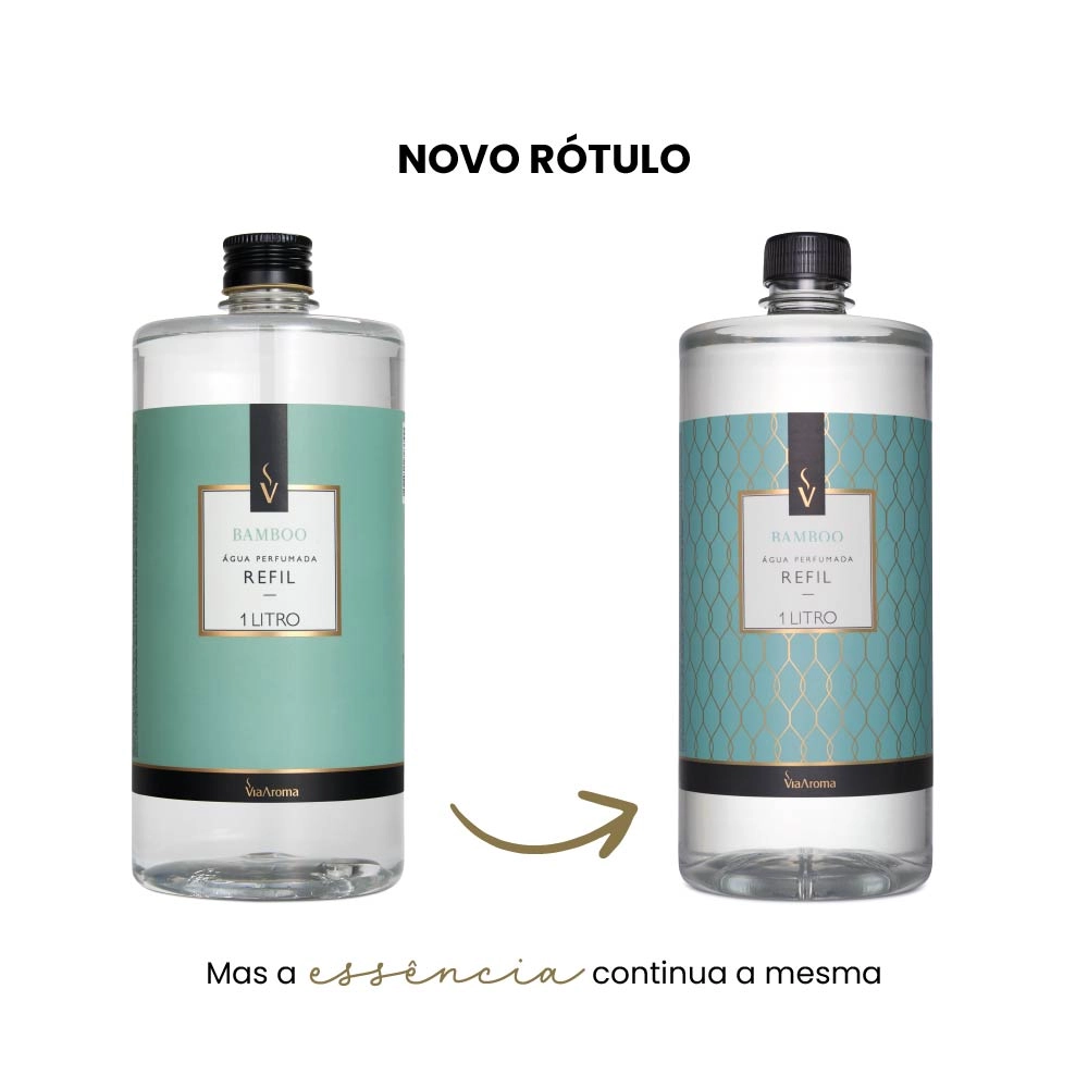 Refil Água Perfumada Bamboo Via Aroma - 1l Antes e depois
