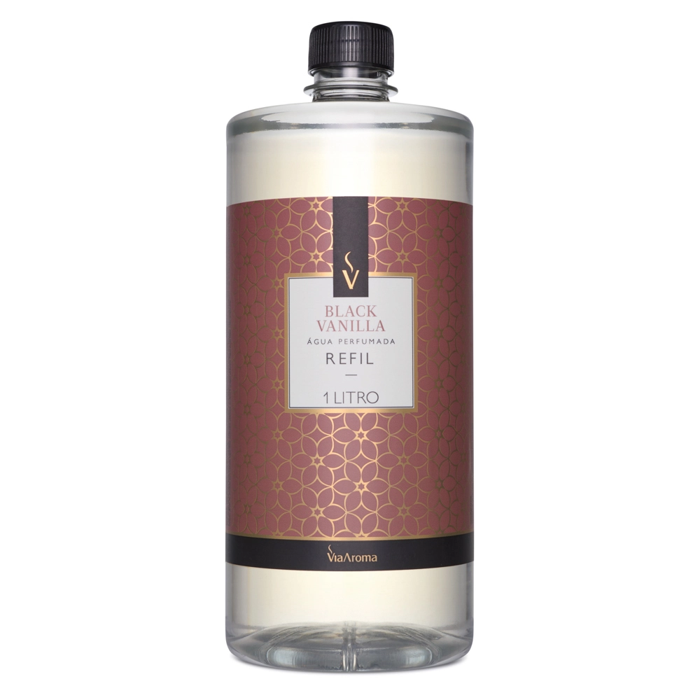 Refil Ãgua Perfumada Black Vanilla Via Aroma - 1l frente