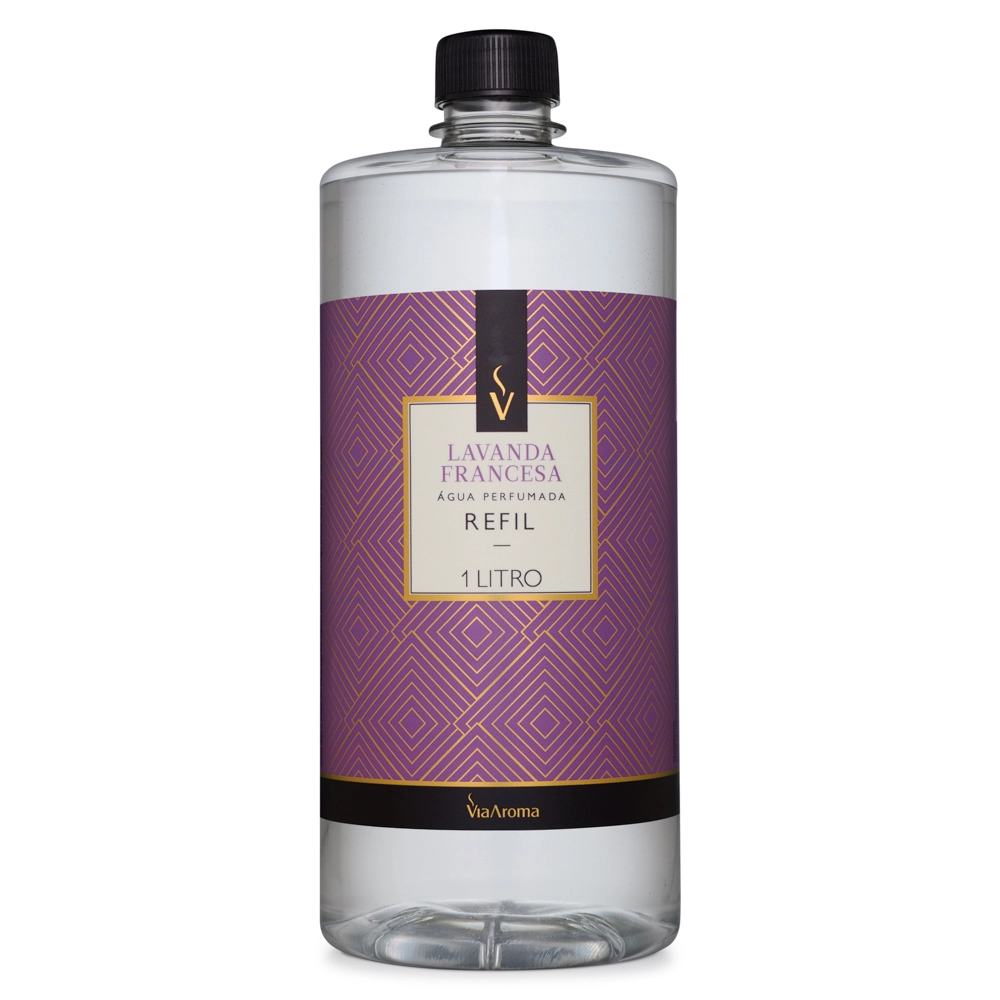 Refil Água Perfumada Lavanda Francesa Via Aroma - 1l  Frente