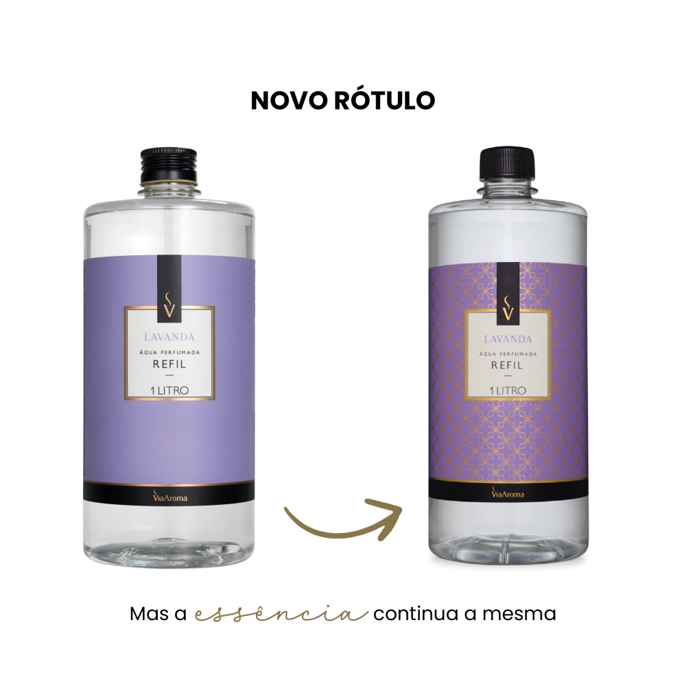 Refil Água Perfumada Lavanda Via Aroma - 1l Antes e depois