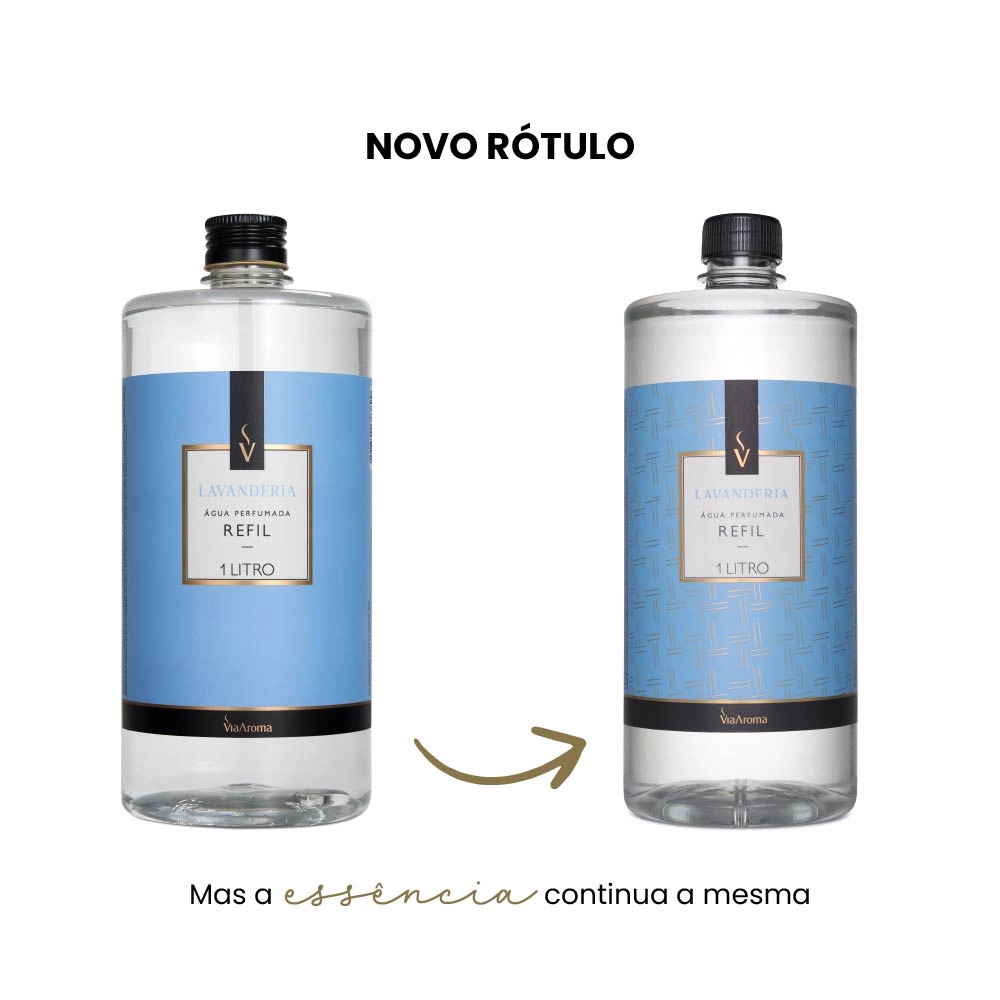 Refil Água Perfumada Lavanderia Via Aroma - 1l Antes e depois