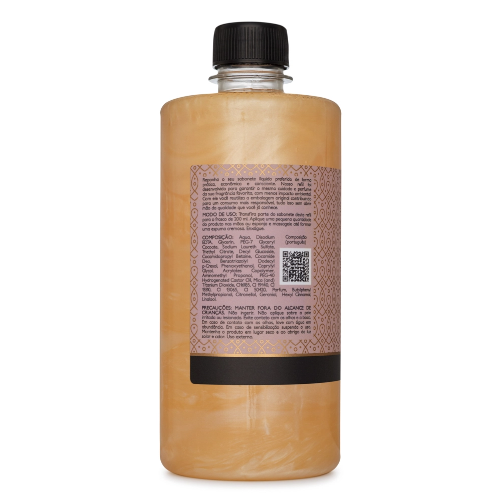 Refil Sabonete L&Atilde;&shy;quido Desodorante Jasmim Branco Via Aroma - 500ml Traseira