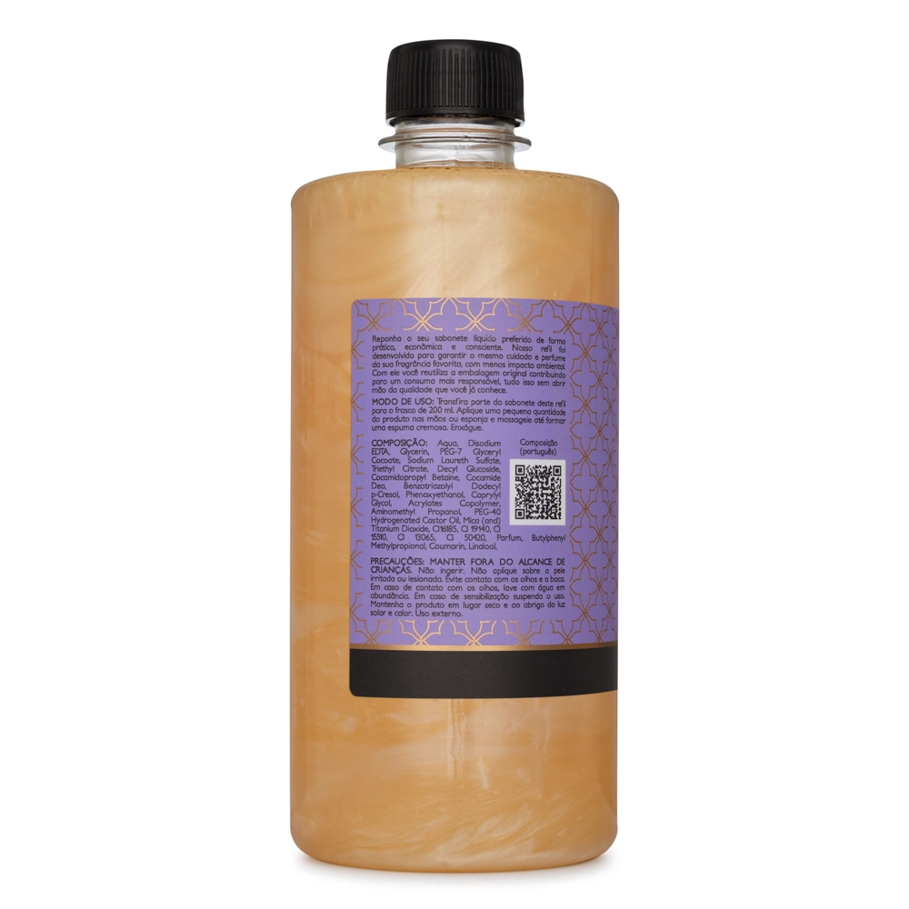  Refil Sabonete L&Atilde;&shy;quido Desodorante Lavanda Via Aroma - 500ml Traseira