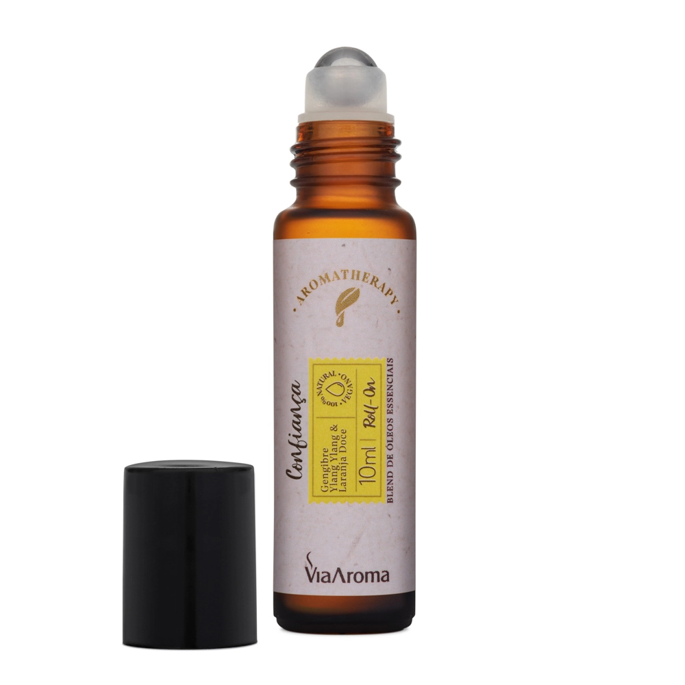 Roll-On Blend Óleos Essenciais Confiança Via Aroma - 10ml Sem tampa