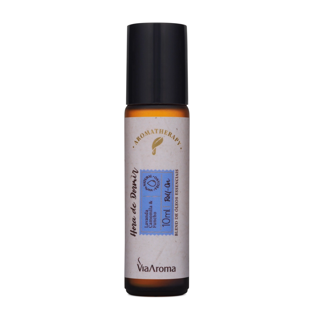 Roll-On Blend &Atilde;leos Essenciais Hora de Dormir Via Aroma - 10ml Com tampa