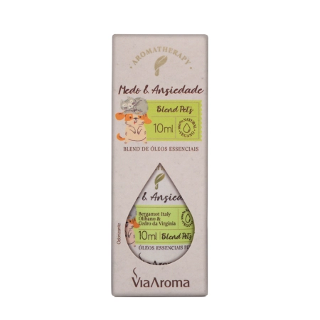 Blend de Ãleos Essenciais Pets Medo e Ansiedade Via Aroma - 10ml