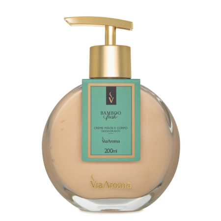 Creme Desodorante Mãos e Corpo Bamboo Via Aroma - 200ml