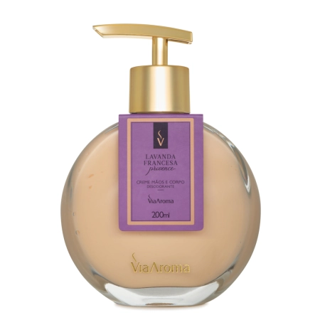 Creme Desodorante Mãos e Corpo Lavanda Francesa Via Aroma - 200ml