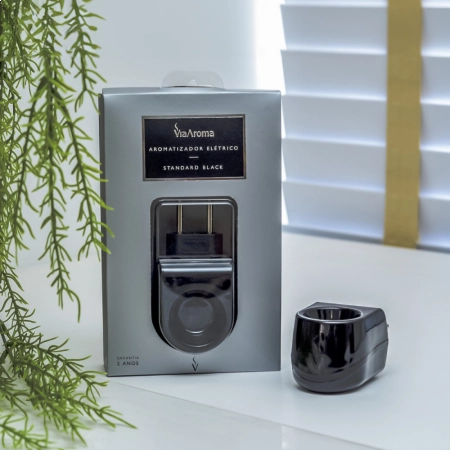 Difusor Aromatizador Elétrico Bivolt Standard Black - Via Aroma